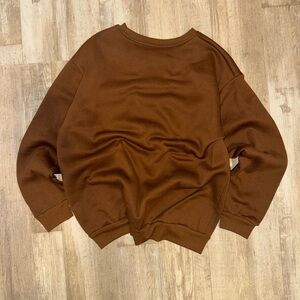brown crew neck